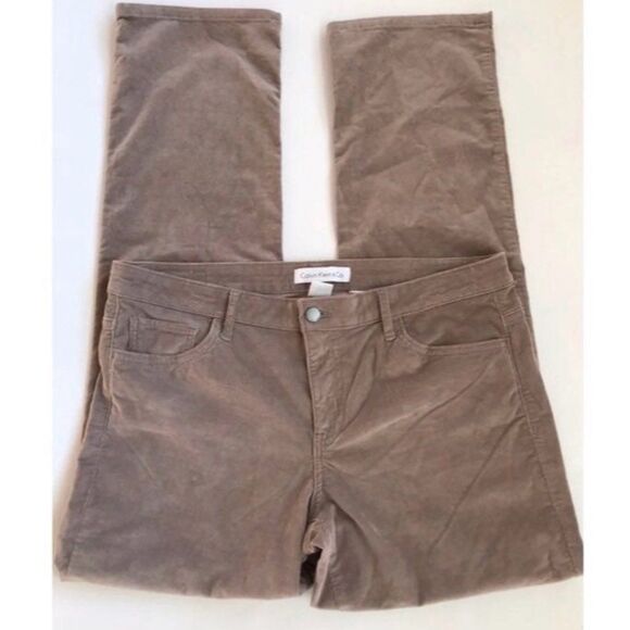 Calvin Klein & Co Women’s Plus Size 14 Tan Corduroy Straight Leg Pants - Picture 2 of 8